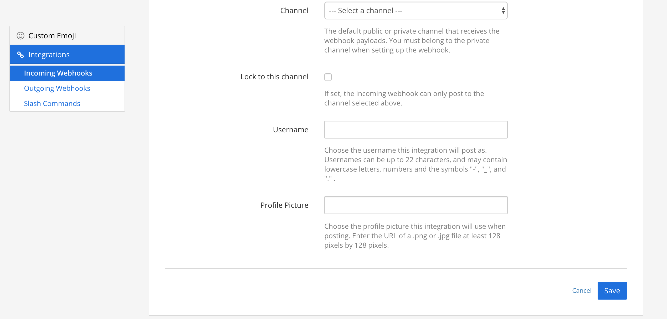 Creating webhok