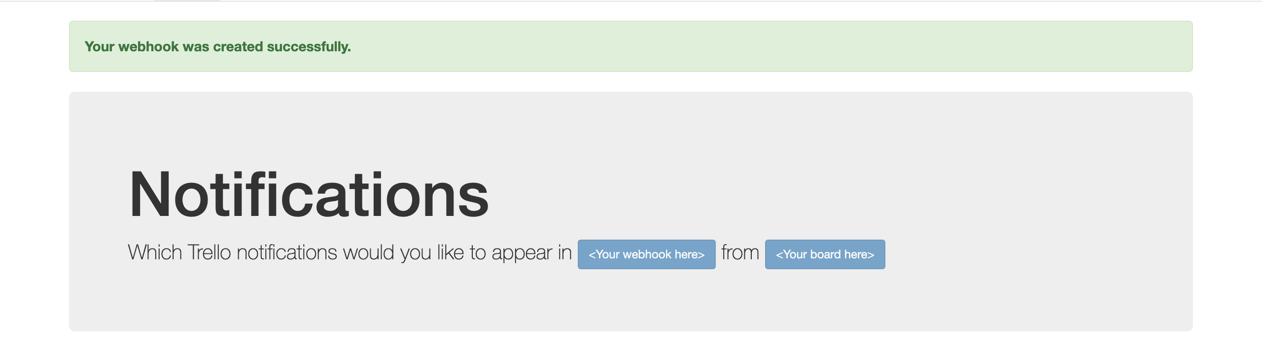 Matterllo webhook ok